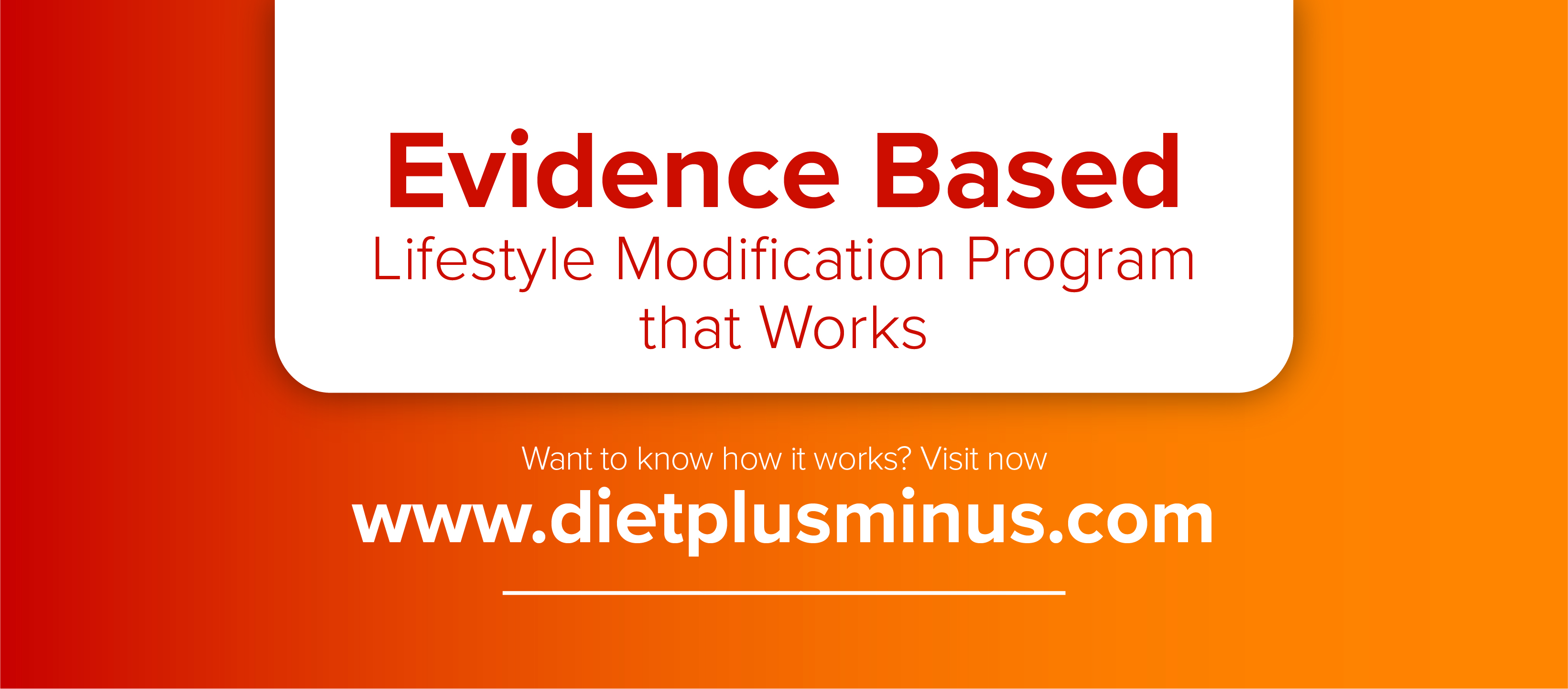 Evidence based lifestyle modification